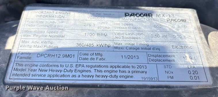 image for item EU4713 2014 Peterbilt 365 crane truck