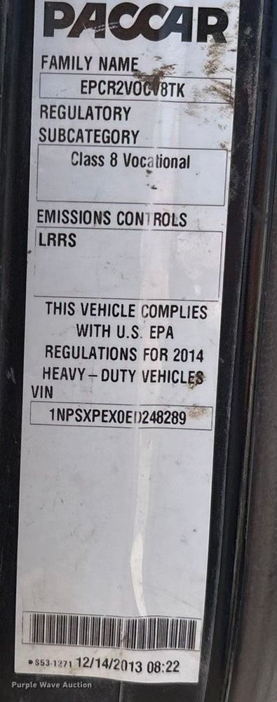 image for item EU4713 2014 Peterbilt 365 crane truck