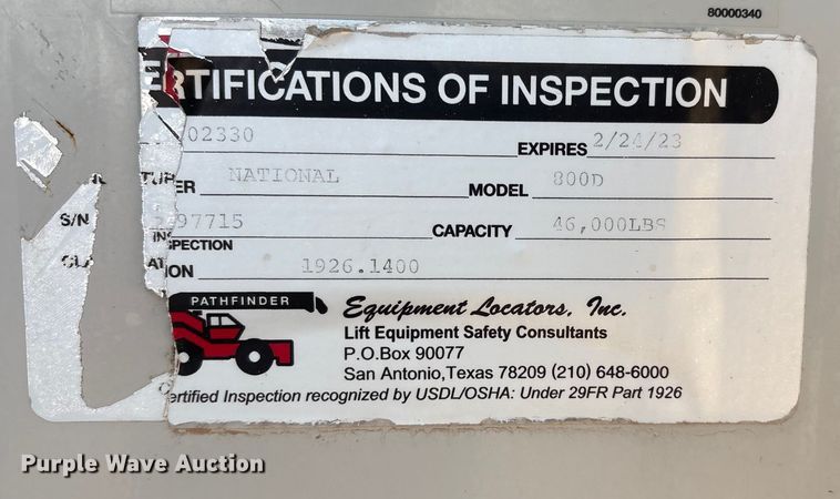 image for item EU4714 2013 Peterbilt 365 crane truck