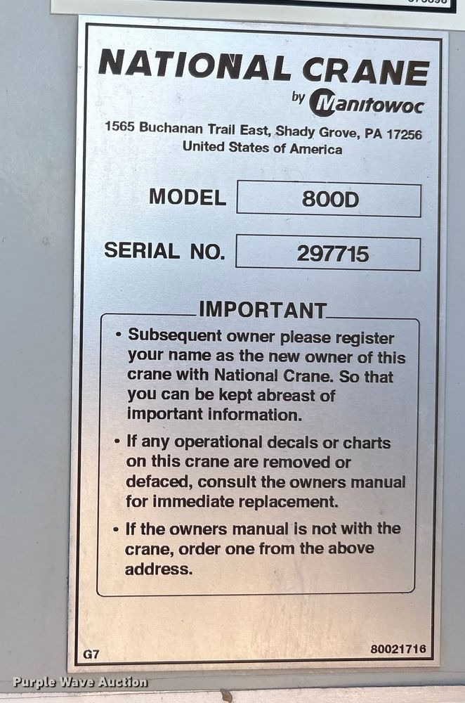 image for item EU4714 2013 Peterbilt 365 crane truck