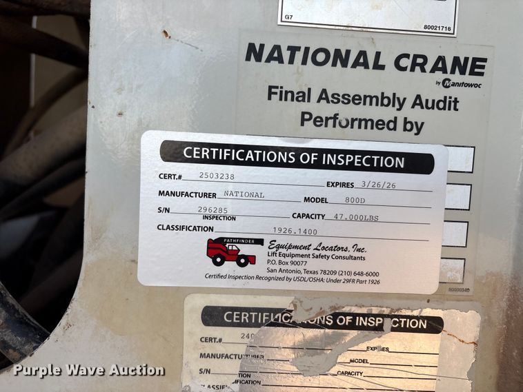 image for item EU4715 2011 Peterbilt 365 crane truck