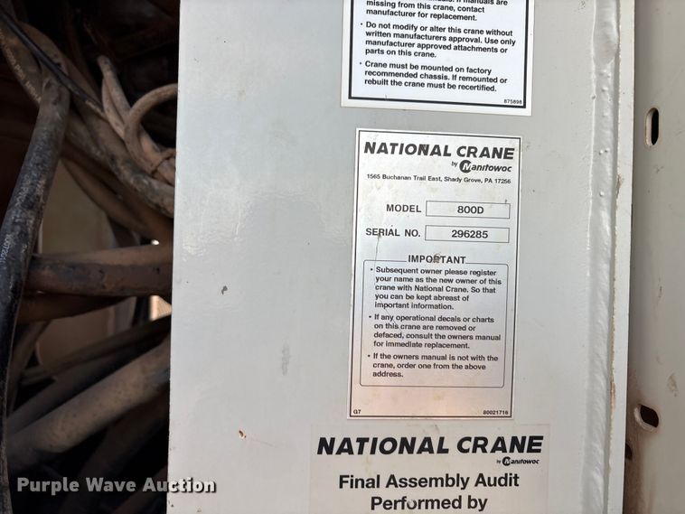 image for item EU4715 2011 Peterbilt 365 crane truck