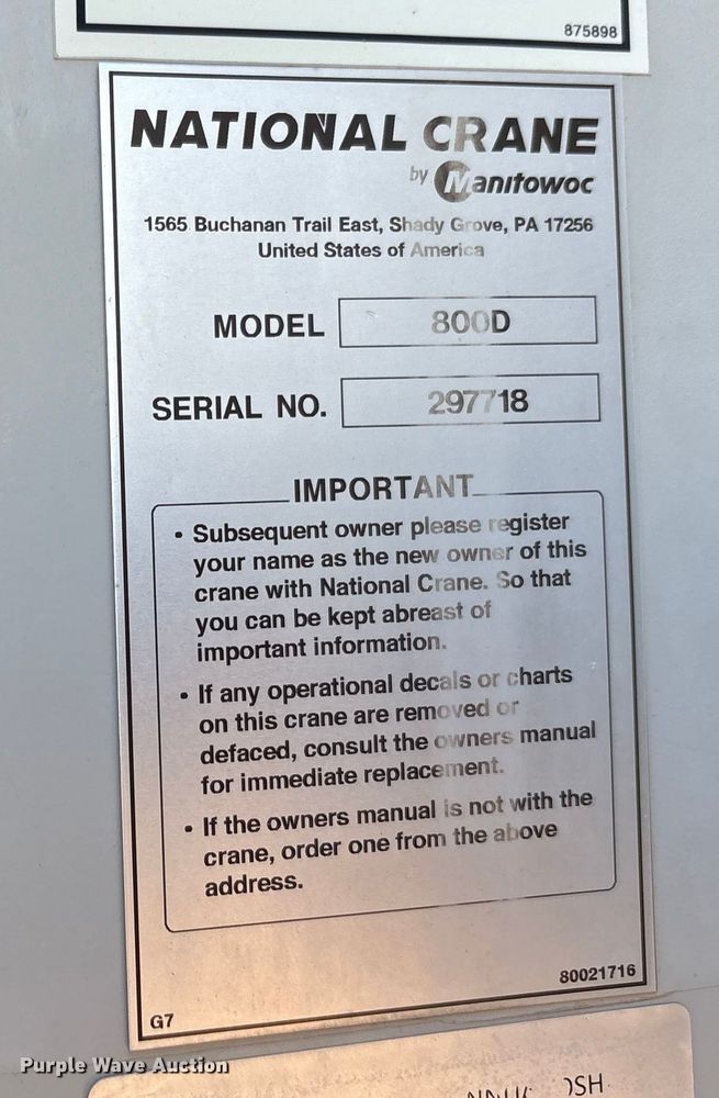 image for item EU4716 2013 Peterbilt 365 crane truck
