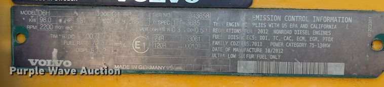 image for item EU4740 Volvo L60G wheel loader