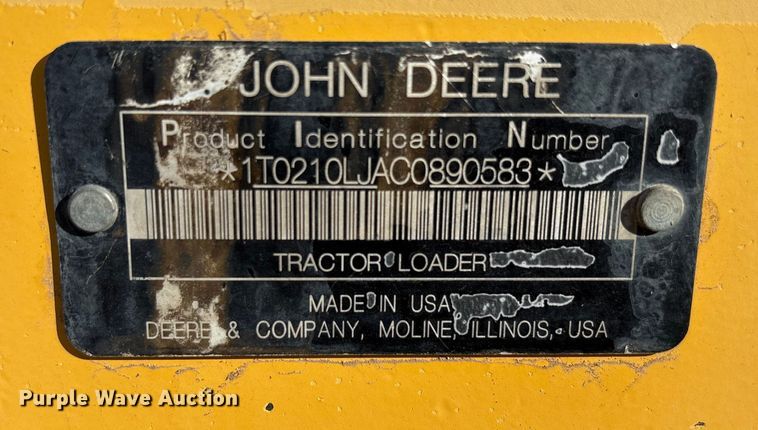 image for item EU4744 2012 John Deere 210LJ landscape tractor