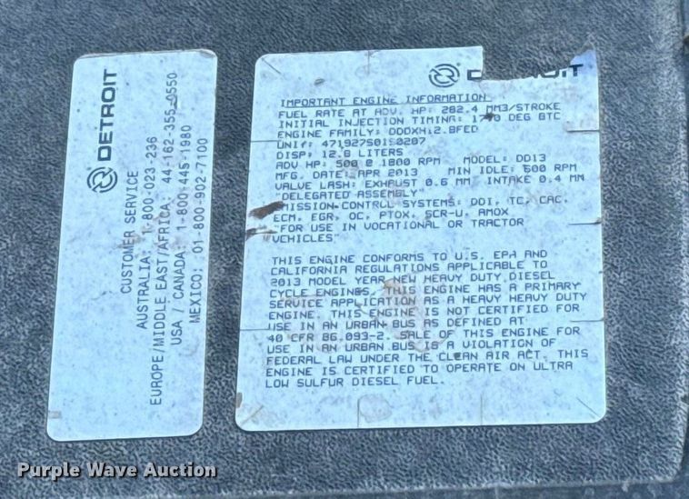 image for item EU5491 2014 Freightliner 114SD dump truck