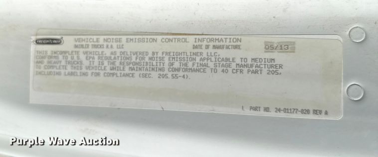 image for item EU5491 2014 Freightliner 114SD dump truck