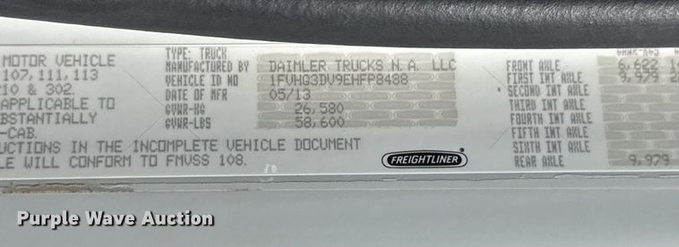 image for item EU5491 2014 Freightliner 114SD dump truck