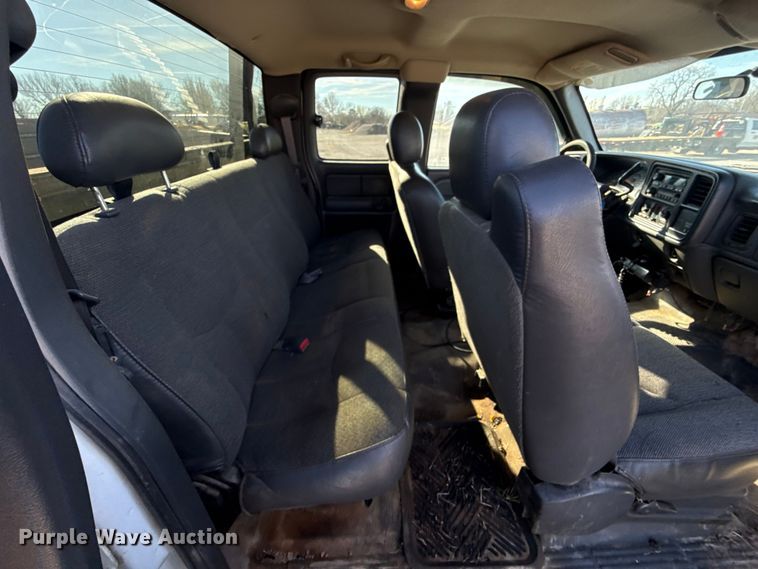 image for item EU5492 2004 Chevrolet Silverado 3500 Ext. Cab dump flatbed pickup truck