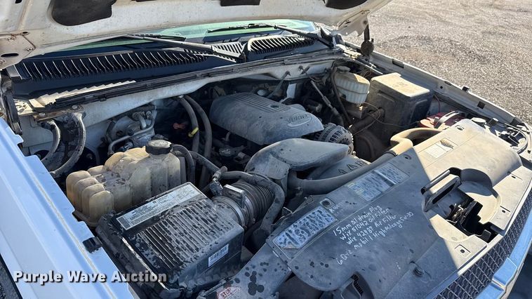 image for item EU5492 2004 Chevrolet Silverado 3500 Ext. Cab dump flatbed pickup truck