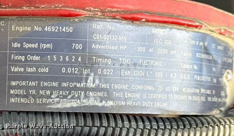 image for item EU5493 2009 Sterling L8500 dump truck