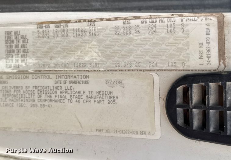 image for item EU5493 2009 Sterling L8500 dump truck