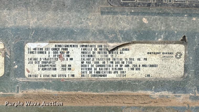 image for item EU5494 2000 Freightliner FLD120 dump truck