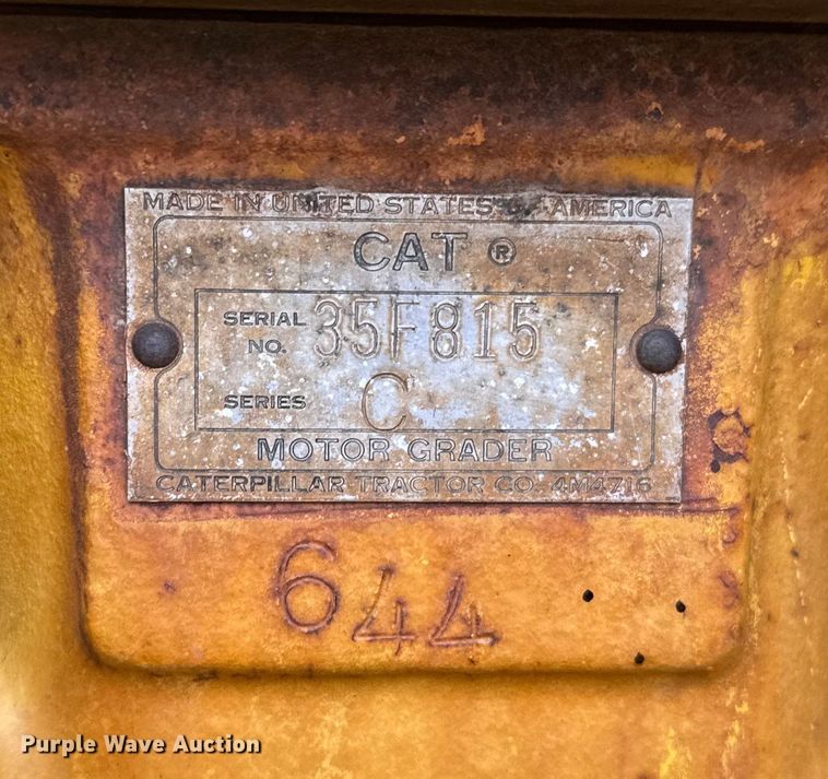 image for item EU6383 Caterpillar C motor grader