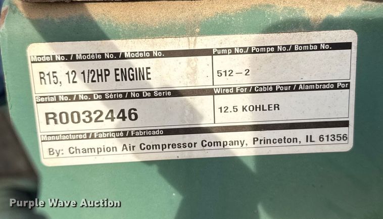 image for item EU6436 Champion air compressor