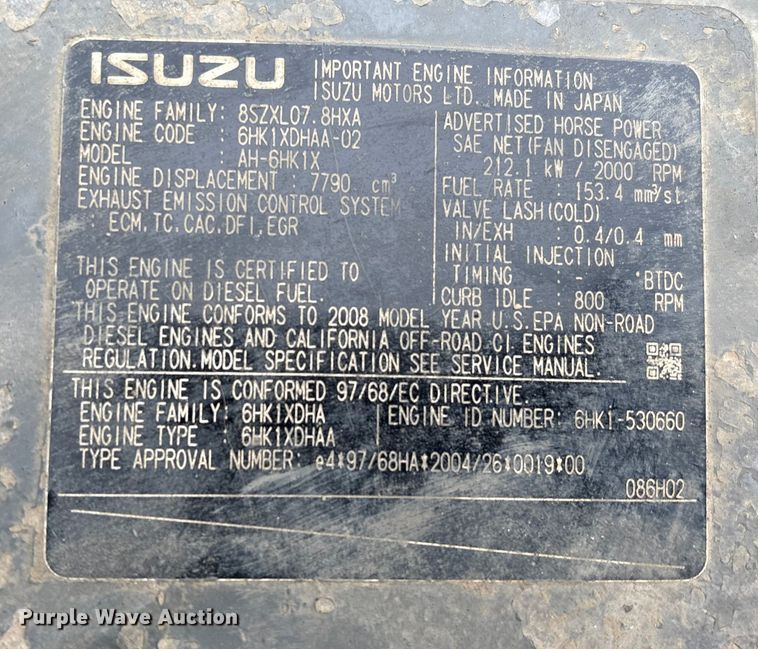 image for item EU7097 LinkBelt 350X2 long reach excavator