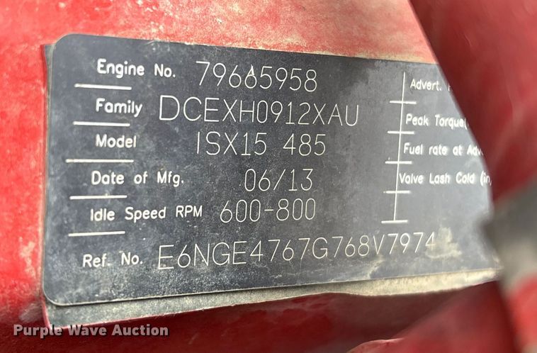 image for item EU7099 2014 Kenworth W900 semi truck