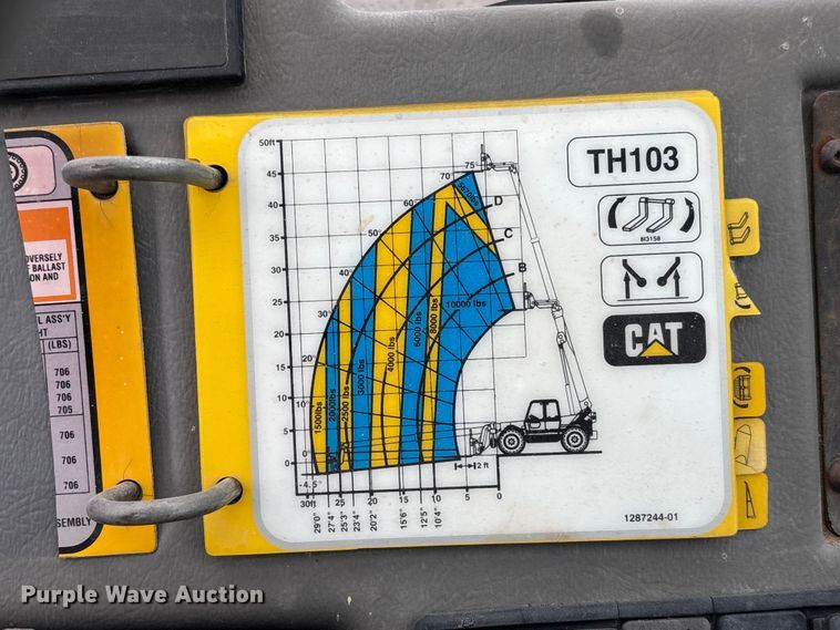 image for item EV3332 1998 Caterpillar TH103 Telehandler