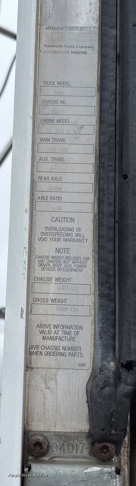 image for item EV3358 1991 Kenworth T800 dump truck