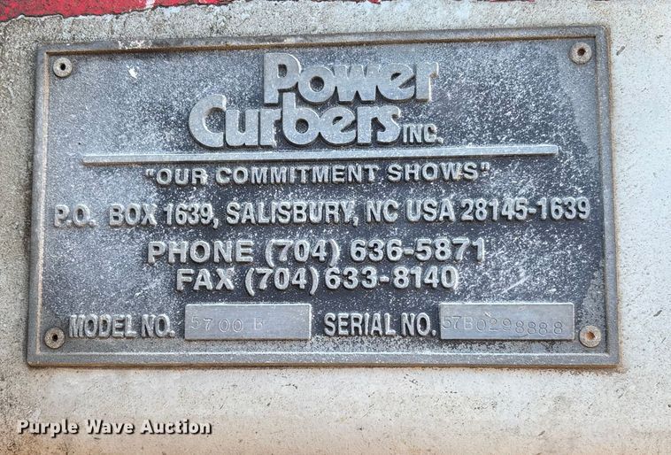 image for item EV3394 Power Curbers 5700-B curb machine