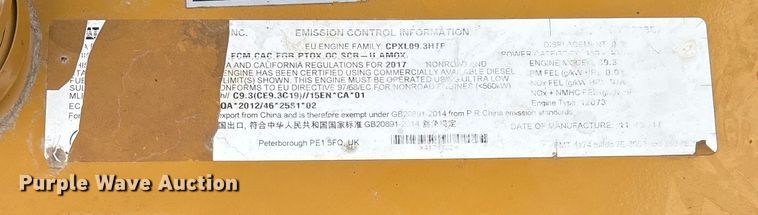 image for item EV3396 2018 Caterpillar 336FL excavator