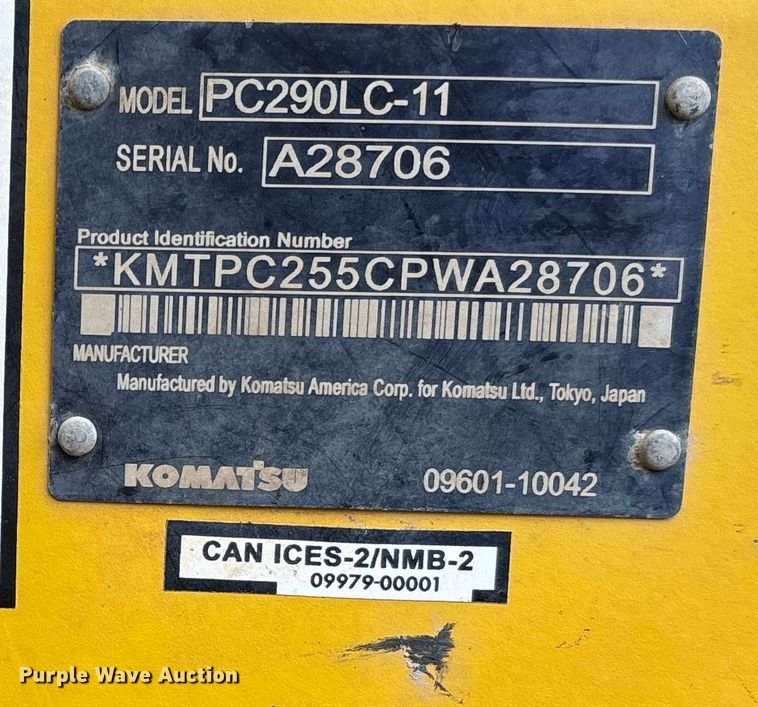image for item EV3400 2024 Komatsu PC290LC-11 excavator