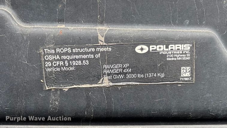 image for item EV3427 2014 Polaris Ranger XP utility vehicle