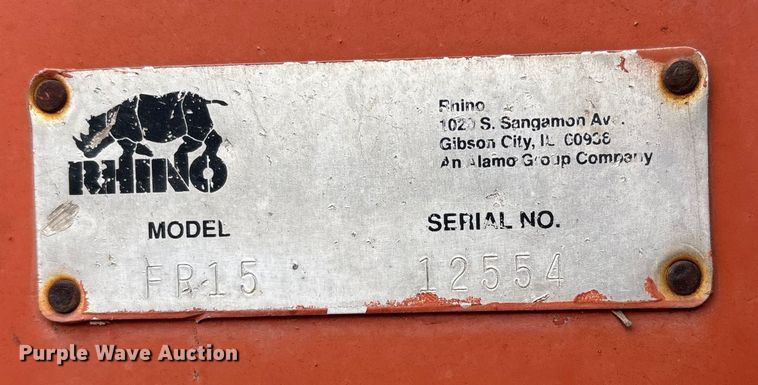 image for item EV3436 Rhino FR15 batwing rotary mower