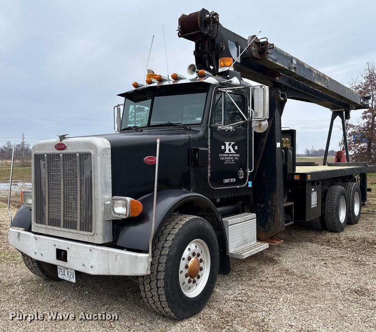 image for item EV3438 1992 Peterbilt 357 crane truck