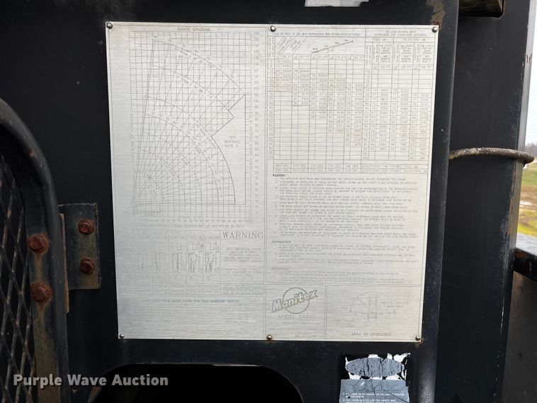 image for item EV3438 1992 Peterbilt 357 crane truck