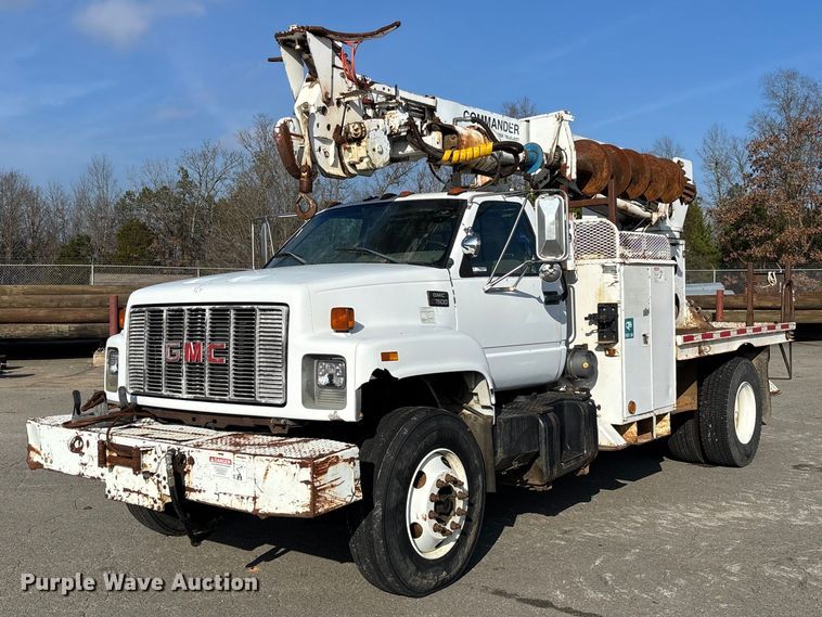 image for item EV3462 1998 GMC C7 digger derrick truck