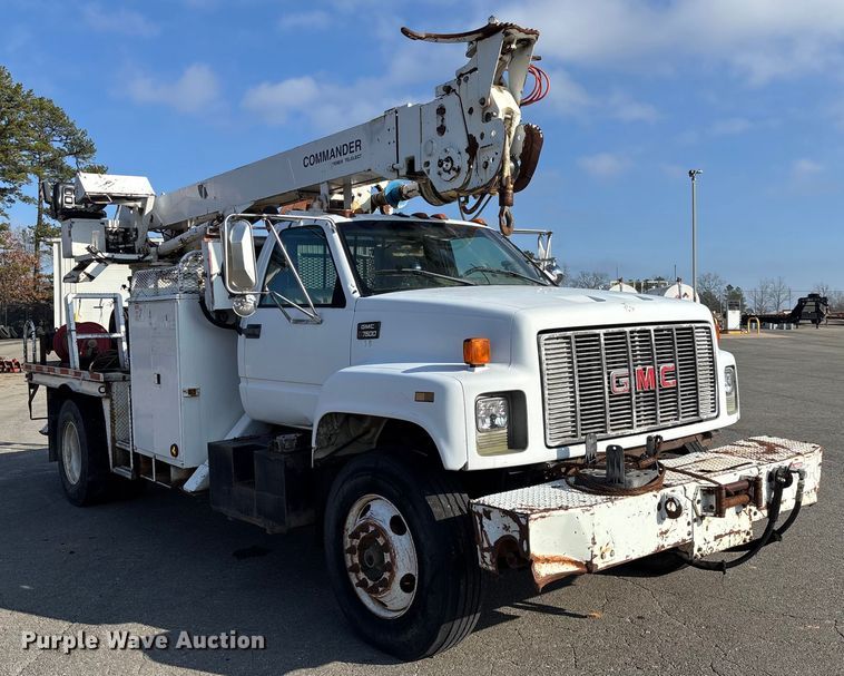 image for item EV3462 1998 GMC C7 digger derrick truck