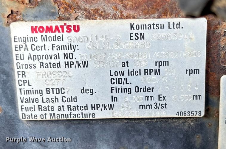 image for item EV3482 2007 Komatsu D61EX-15 dozer