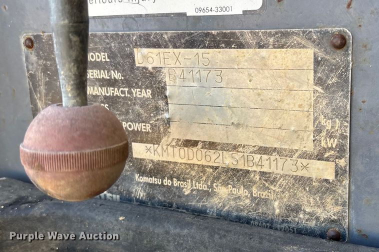 image for item EV3482 2007 Komatsu D61EX-15 dozer