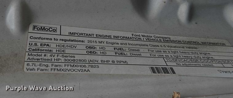 image for item EV4392 2015 Ford F550 Super Duty Crew Cab flatbed truck