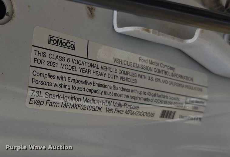 image for item EV4396 2021 Ford F600 dump truck