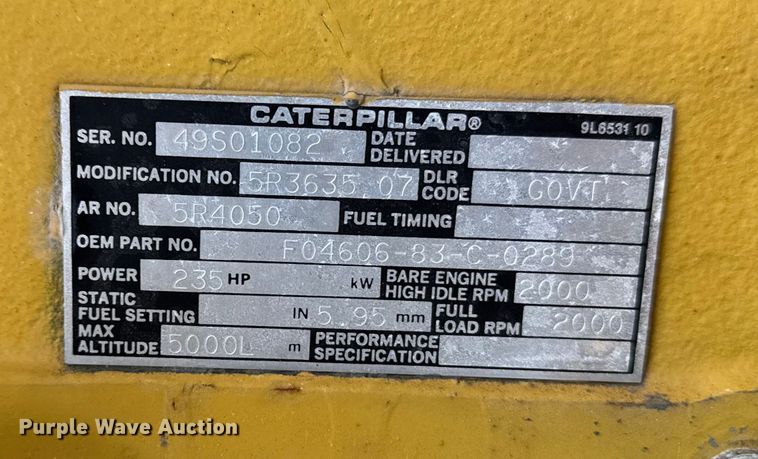 image for item FB0479 Caterpillar 3306 power unit