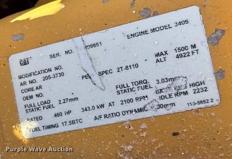 image for item FB0481 Caterpillar 3406 power unit