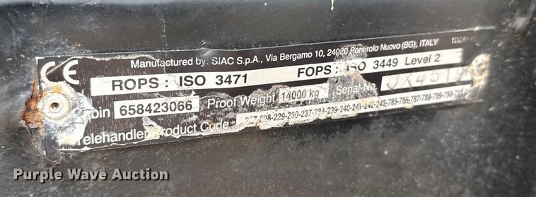 image for item FB0504 2014 Caterpillar TH407C telehandler