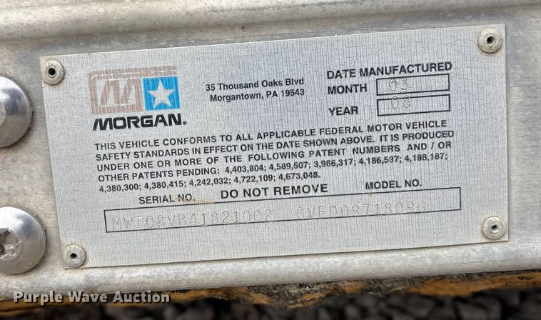 image for item FG1582 2008 Morgan truck box