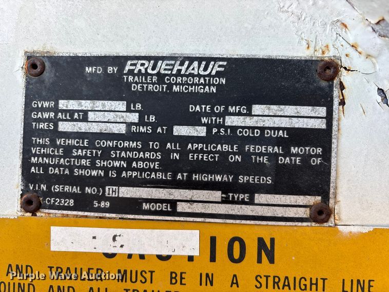 image for item FG1595 1990 Fruehauf DRXX – M2–30 end dump trailer