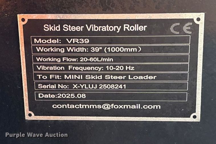 image for item FG1613 2025 GIYI VR39 compact utility loader vibratory roller