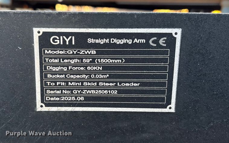 image for item FG1616 2025 GIYI GY–ZWB compact utility loader backhoe