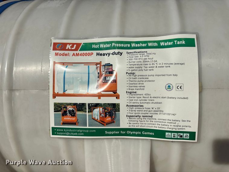image for item FG1621 2025 KJ AM4000P hot pressure washer