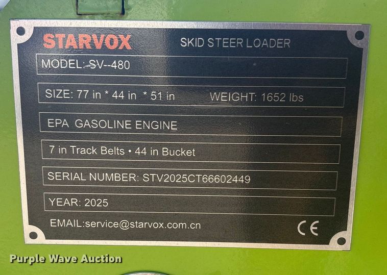 image for item FG1627 2025 Starvox SV-480 compact utility loader