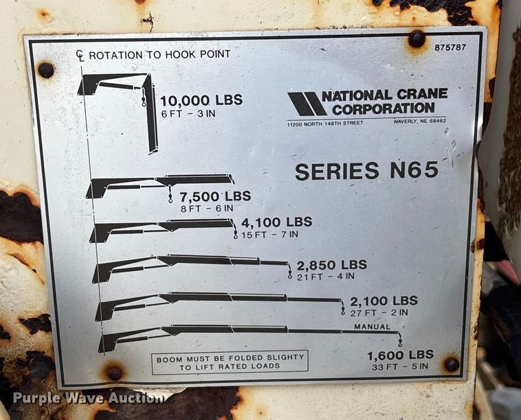 image for item FG1635 1988 Ford LN8000 crane truck