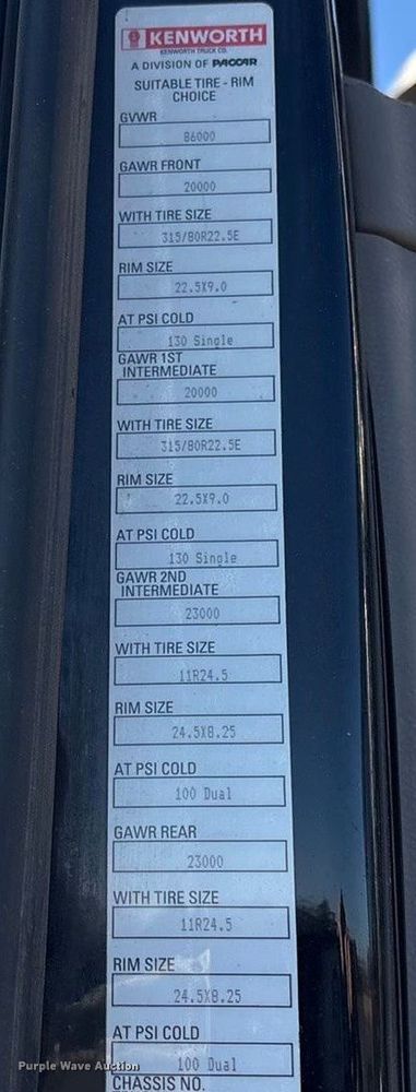 image for item FI0076 2018 Kenworth T880 dump truck