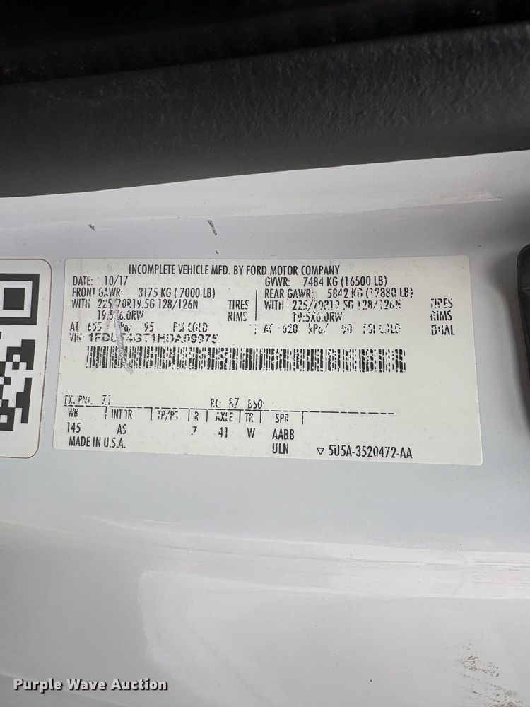 image for item FI0079 2017 Ford F450 bucket truck