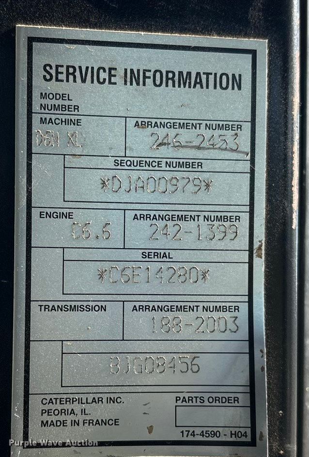 image for item FI0080 2008 Caterpillar D6N XL dozer