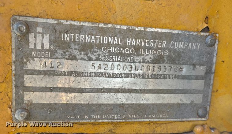 image for item FI0082 1975 International 412 elevating scraper